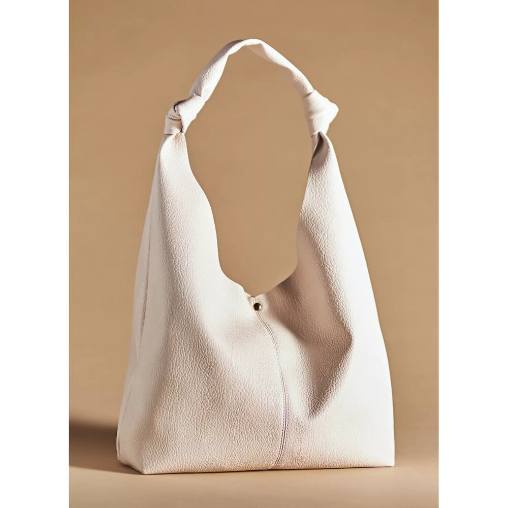 Anthropologie Cream White The Love Knot Slouchy Bag